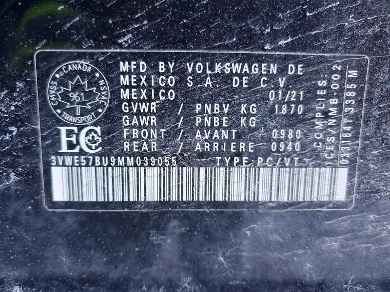 2021 VOLKSWAGEN JETTA SEL  