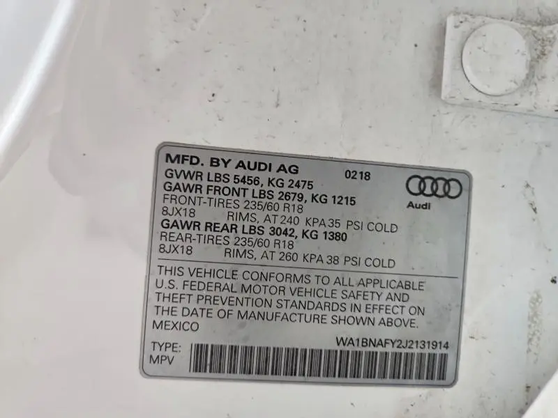 2018 AUDI Q5 PREMIUM PLUS  