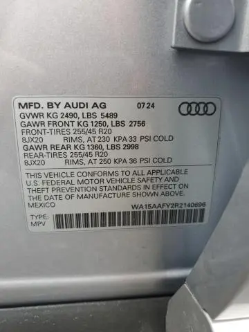 2024 AUDI Q5 SPORTBACK PRM PLS 45