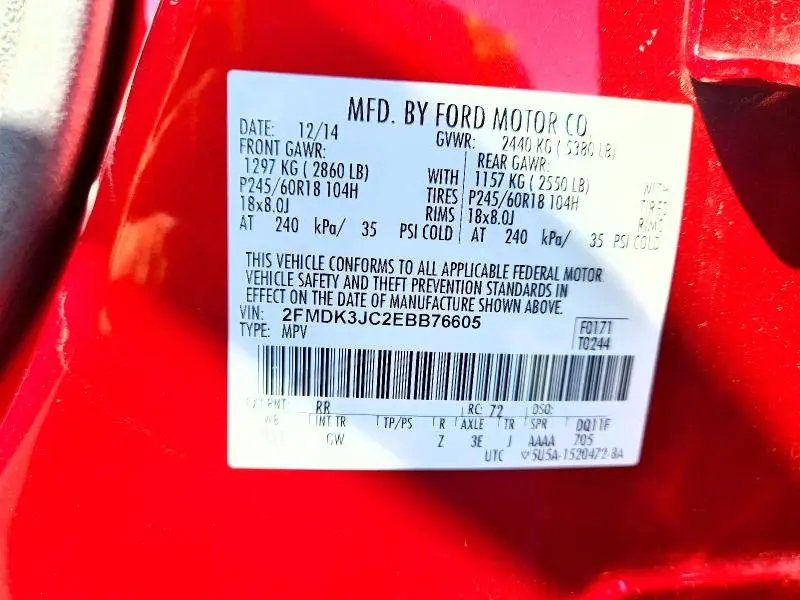 2014 FORD EDGE SEL  