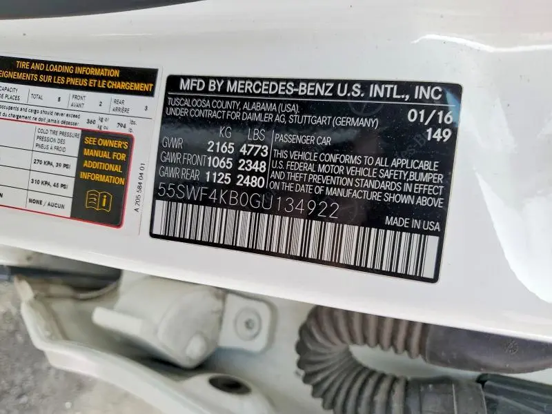 2016 MERCEDES-BENZ C 300 4MATIC  