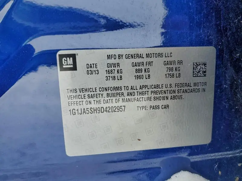 2013 CHEVROLET SONIC LS  