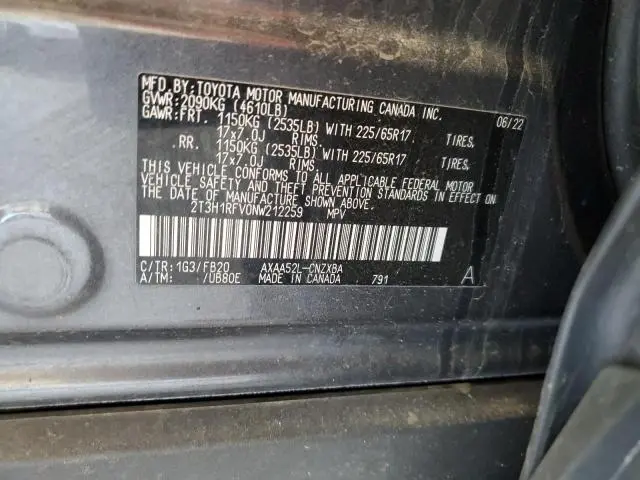 2022 TOYOTA RAV4 LE