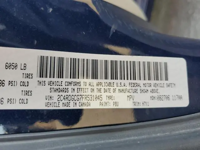 2015 DODGE GRAND CARAVAN SXT  