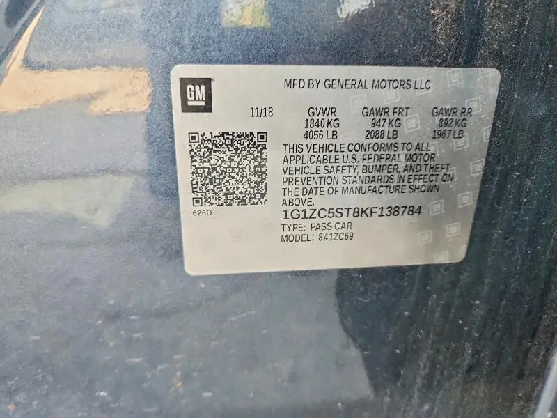 2019 CHEVROLET MALIBU LS  