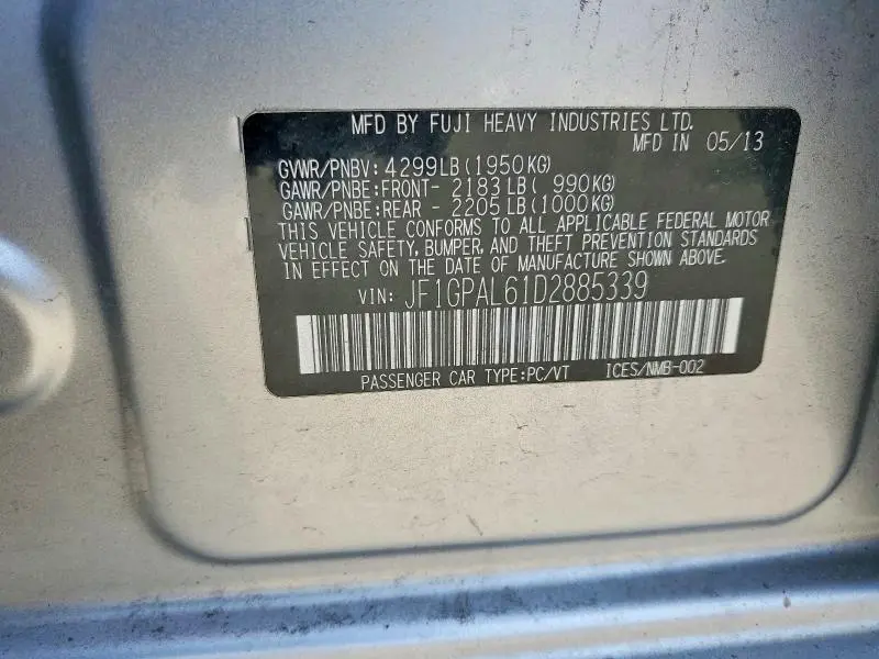 2013 SUBARU IMPREZA SPORT PREMIUM  