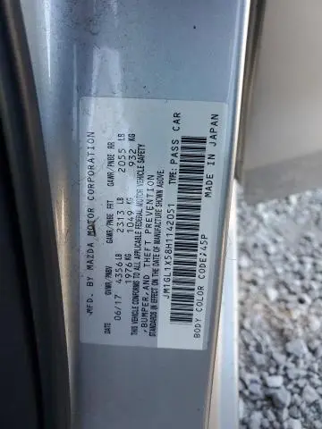 2017 MAZDA 6 GRAND TOURING  