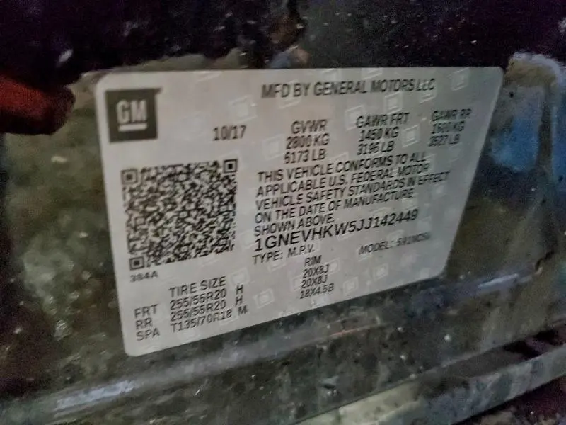 2018 CHEVROLET TRAVERSE LT  