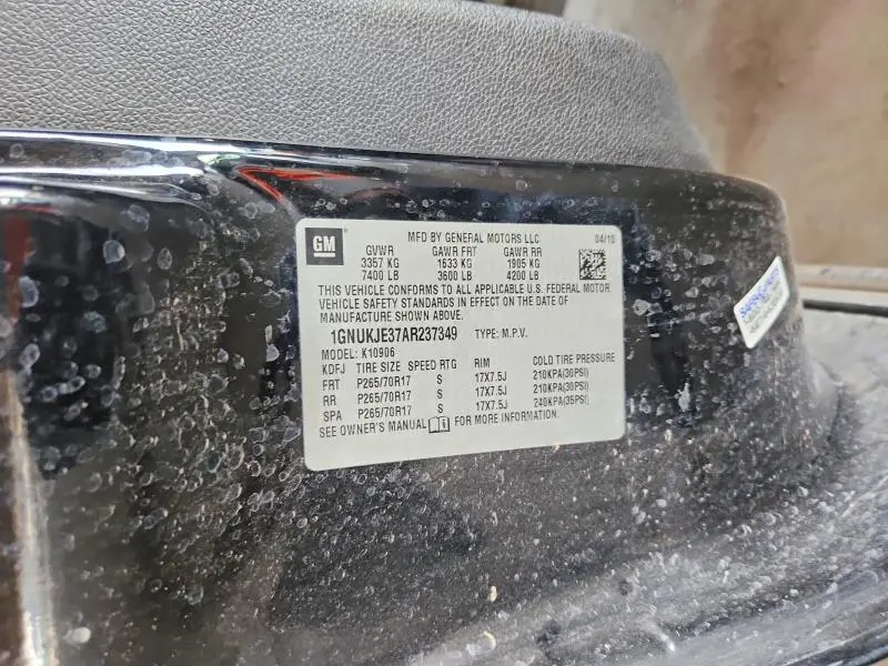 2010 CHEVROLET SUBURBAN K1500 LT  