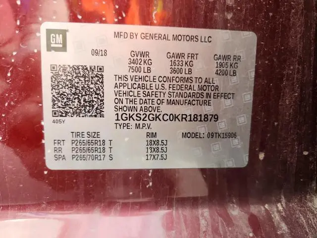 2019 GMC YUKON XL K1500 SLT  