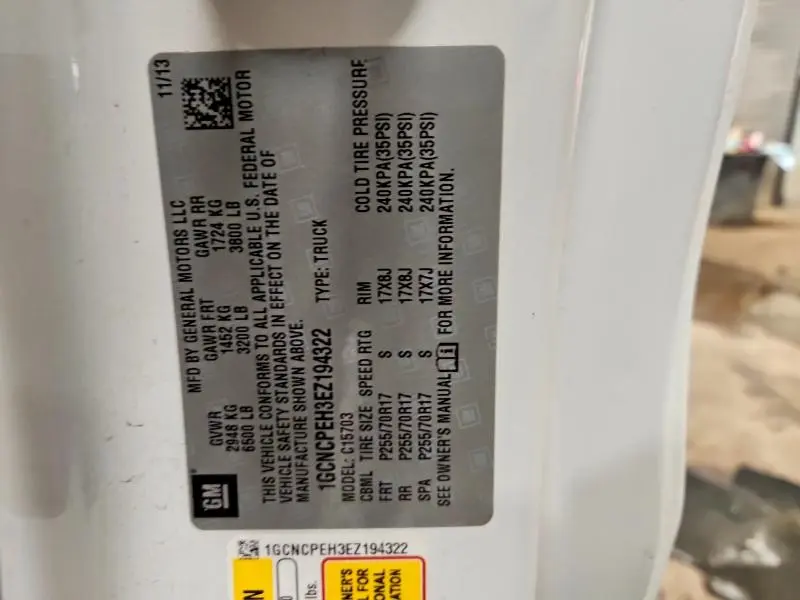 2014 CHEVROLET SILVERADO C1500  