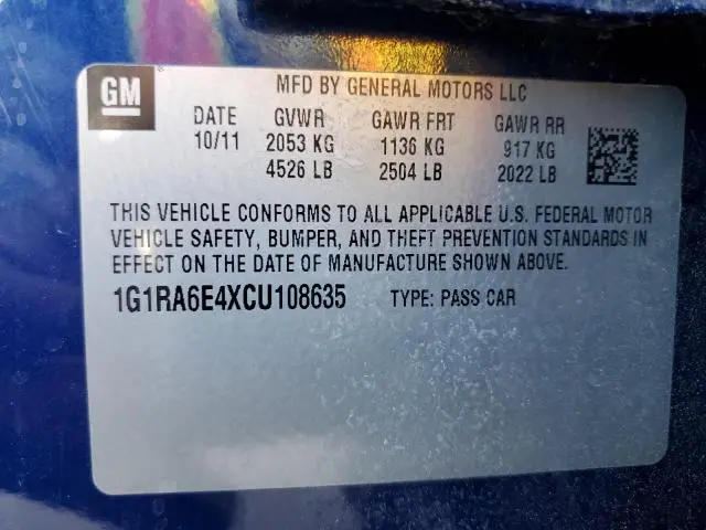 2012 CHEVROLET VOLT   