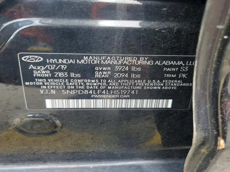 2020 HYUNDAI ELANTRA SEL  