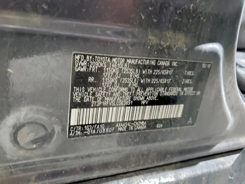 2020 TOYOTA RAV4 XLE  