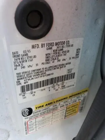 2015 FORD EXPEDITION EL XLT  