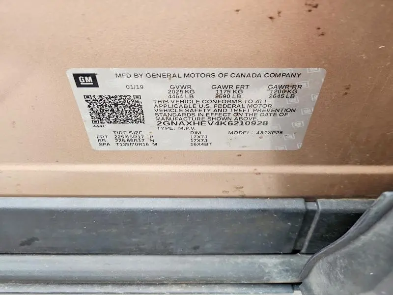 2019 CHEVROLET EQUINOX LS  