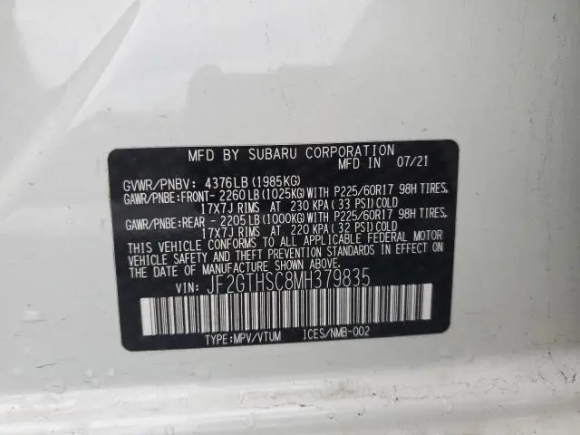 2021 SUBARU CROSSTREK SPORT  