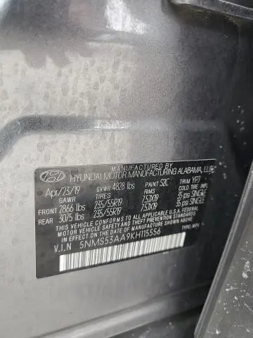 2019 HYUNDAI SANTA FE LIMITED  