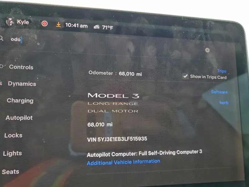 2020 TESLA MODEL 3   