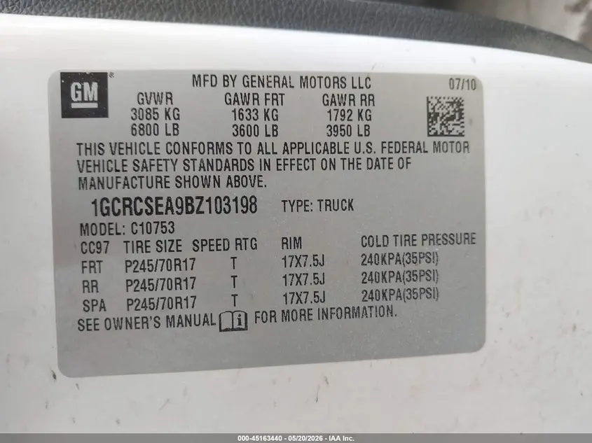 2011 CHEVROLET SILVERADO 1500 LT