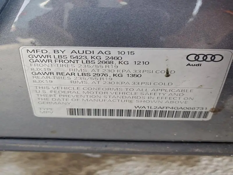 2016 AUDI Q5 PREMIUM PLUS  