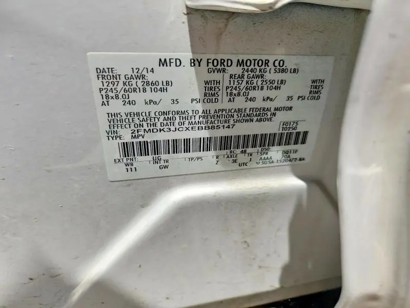 2014 FORD EDGE SEL  