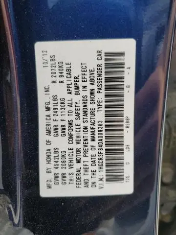 2013 HONDA ACCORD EXL