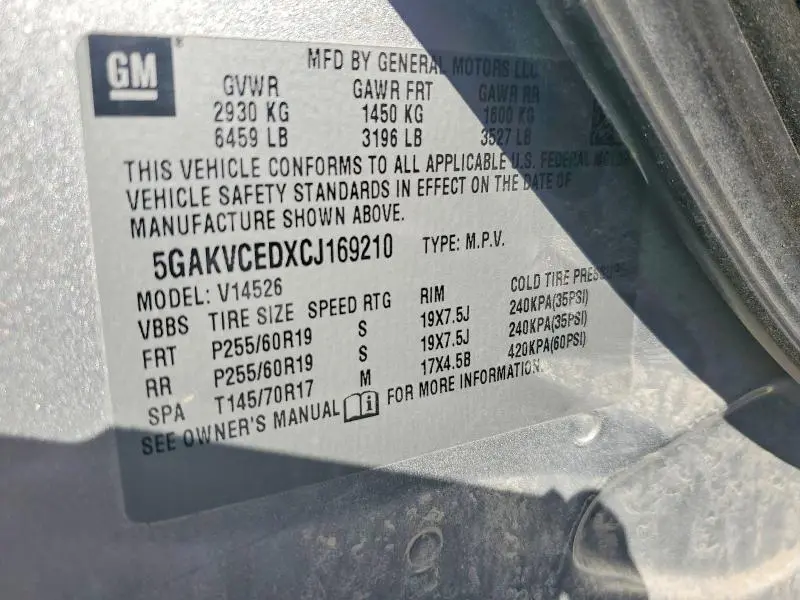 2012 BUICK ENCLAVE   