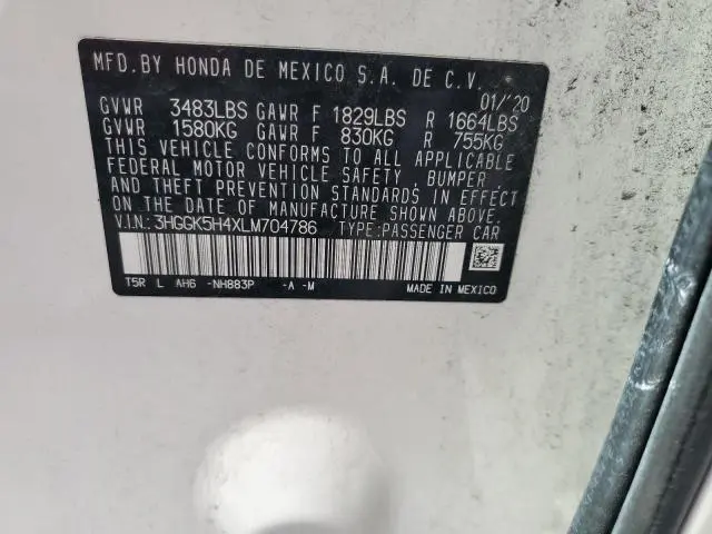 2020 HONDA FIT LX
