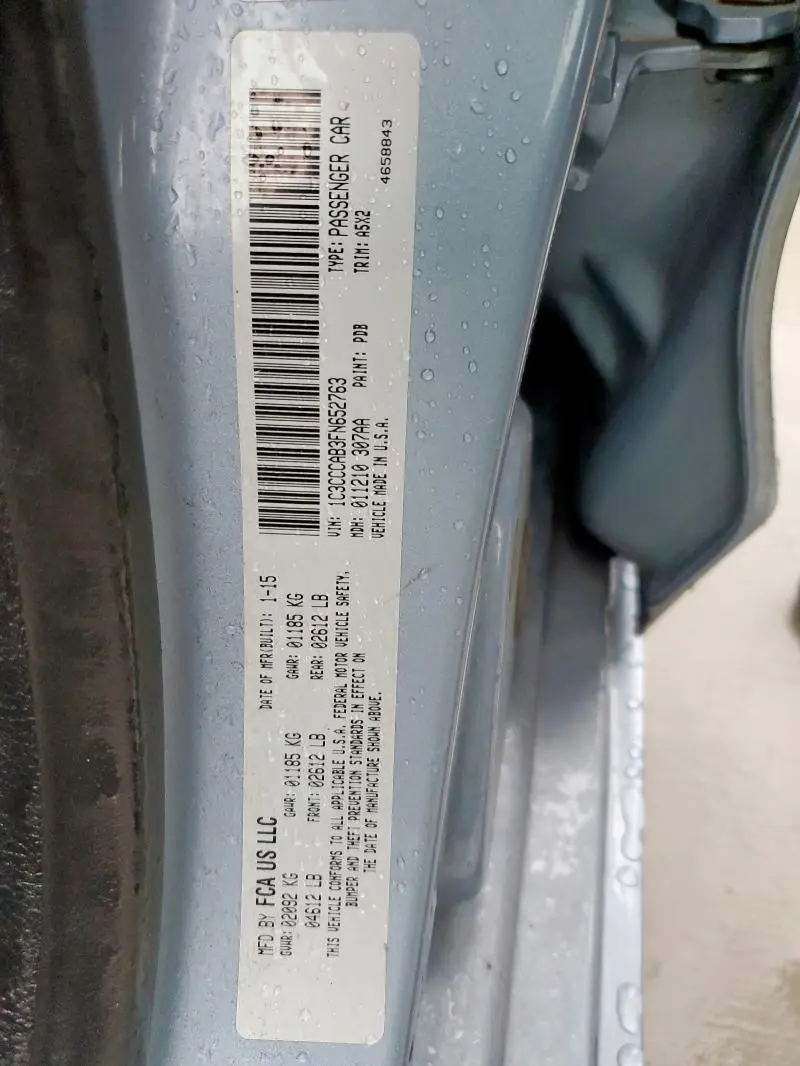 2015 CHRYSLER 200 LIMITED  