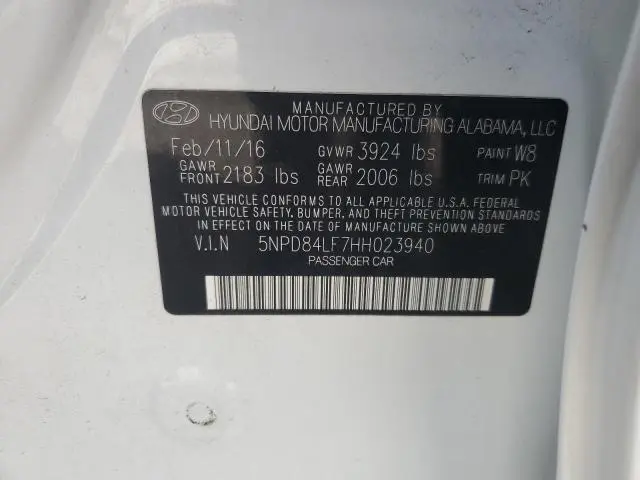 2017 HYUNDAI ELANTRA SE