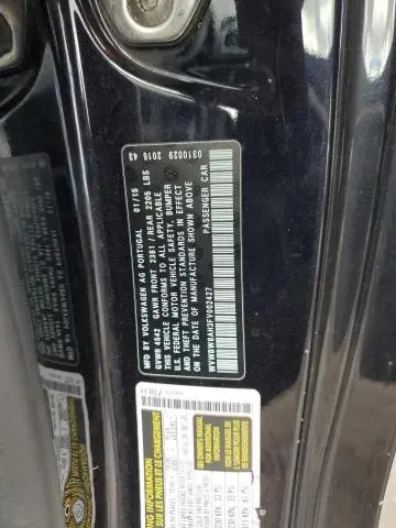 2015 VOLKSWAGEN EOS KOMFORT  