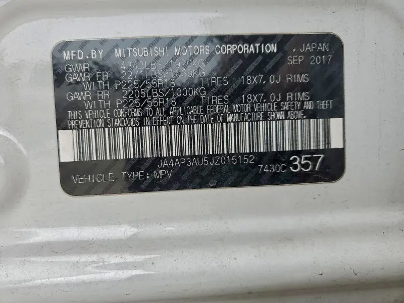 2018 MITSUBISHI OUTLANDER SPORT ES  