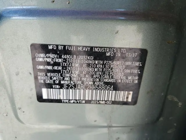 2017 SUBARU FORESTER 2.5I  