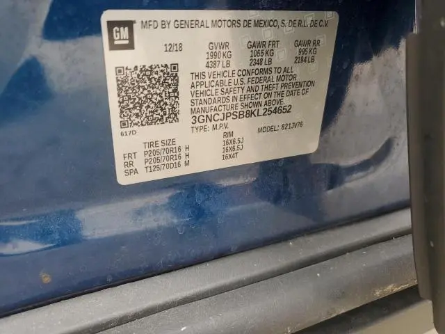 2019 CHEVROLET TRAX 1LT  