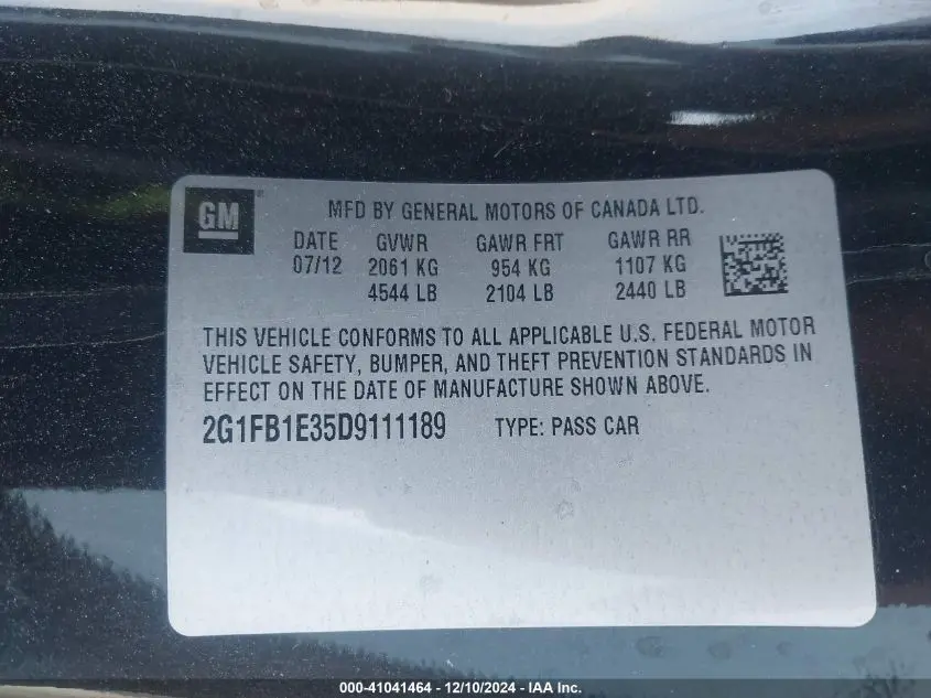 2013 CHEVROLET CAMARO 1LT