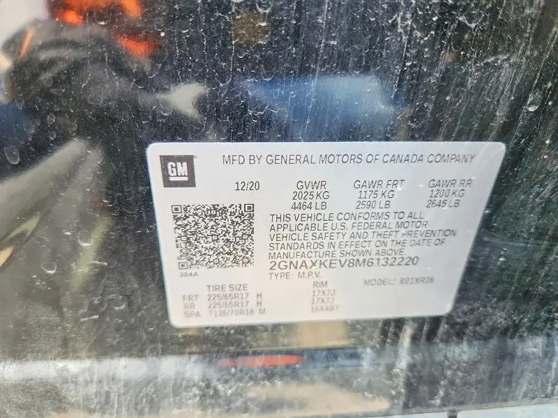 2021 CHEVROLET EQUINOX LT  