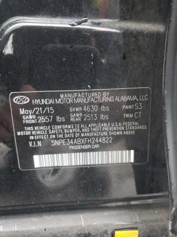 2015 HYUNDAI SONATA SPORT  