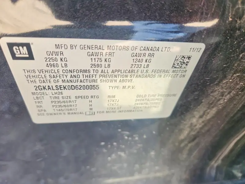 2013 GMC TERRAIN SLE  