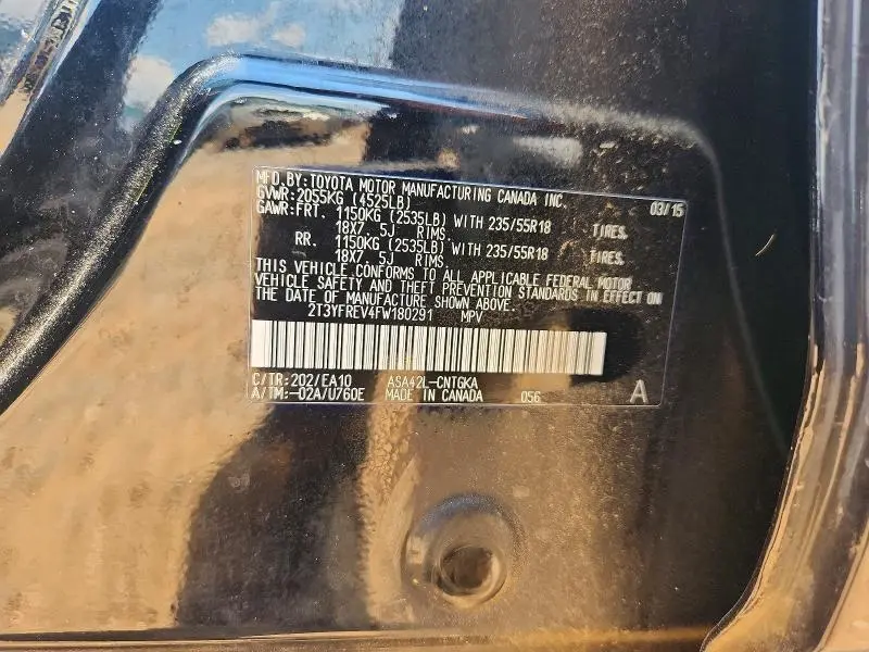 2015 TOYOTA RAV4 LIMITED  