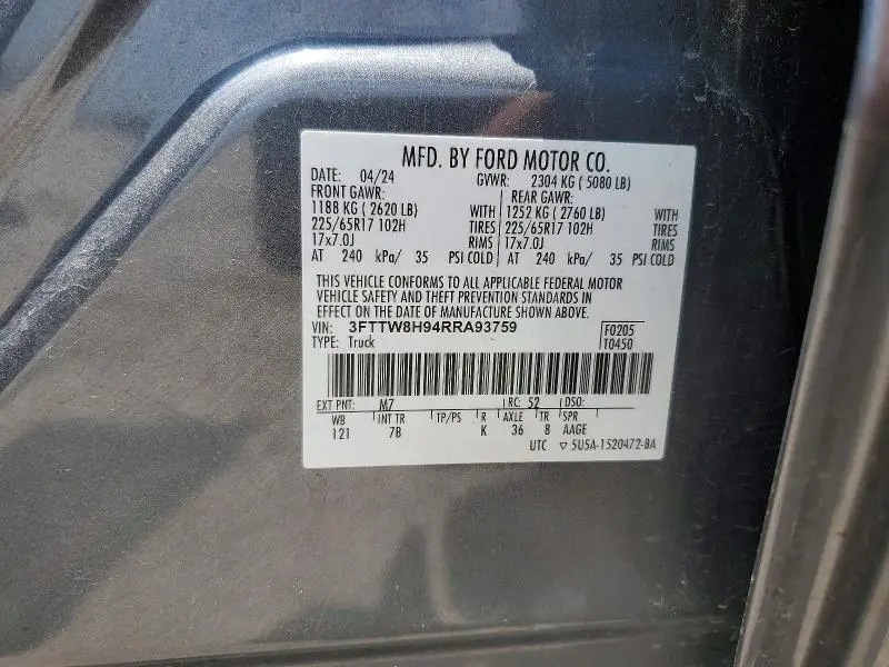 2024 FORD MAVERICK XLT  