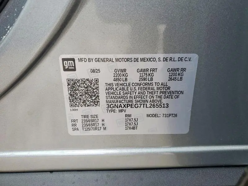 2026 CHEVROLET EQUINOX LT  