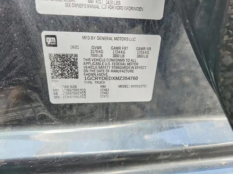 2021 CHEVROLET SILVERADO K1500 LT  