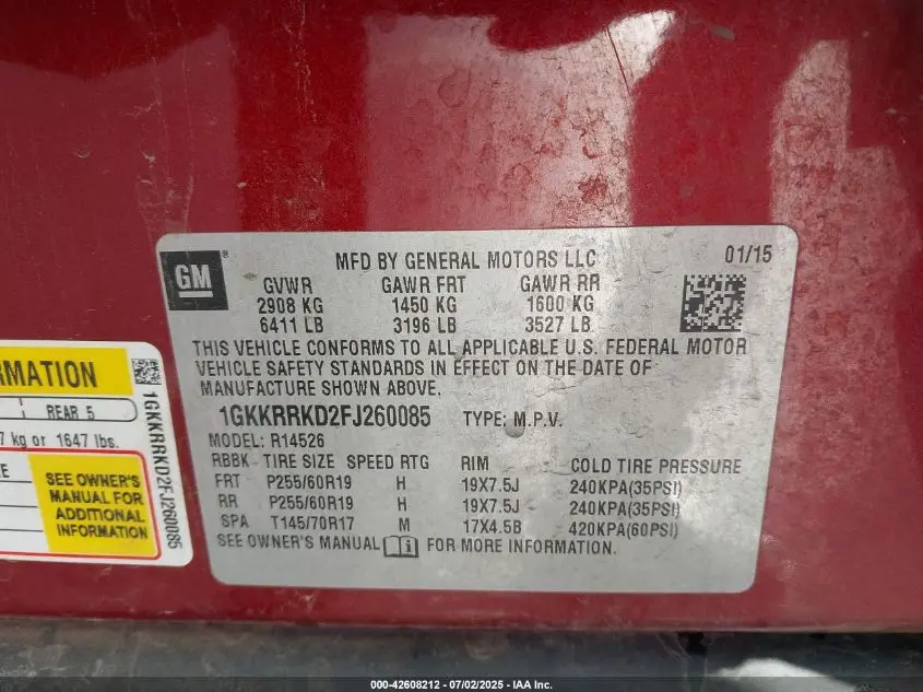 2015 GMC ACADIA SLT-1