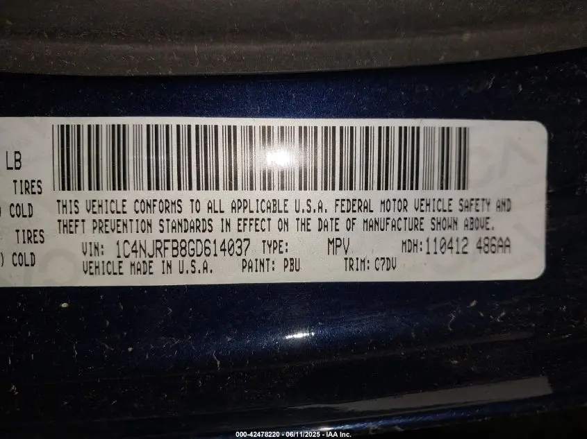 2016 JEEP PATRIOT LATITUDE