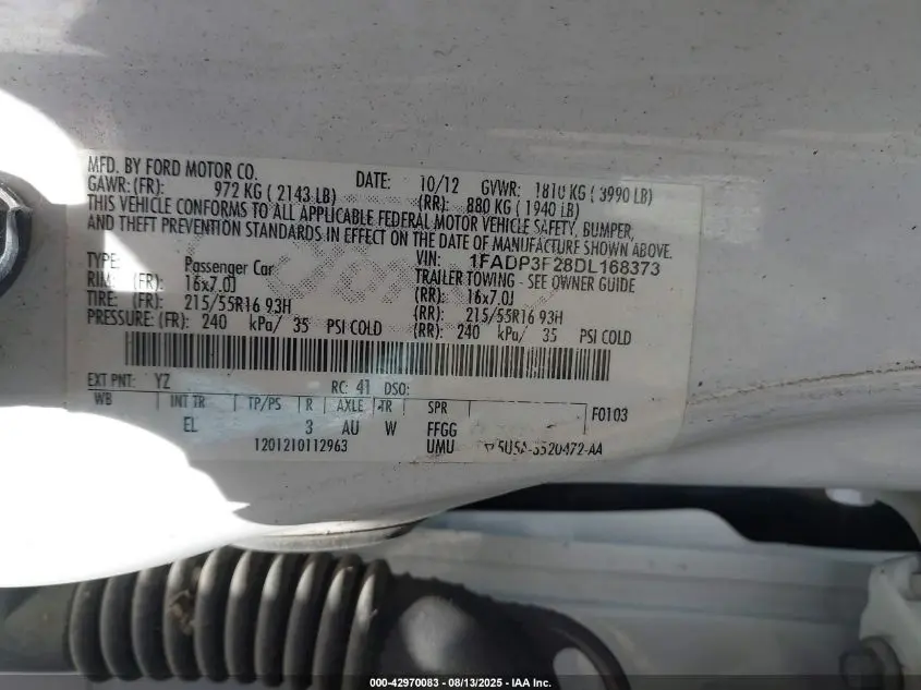 2013 FORD FOCUS SE