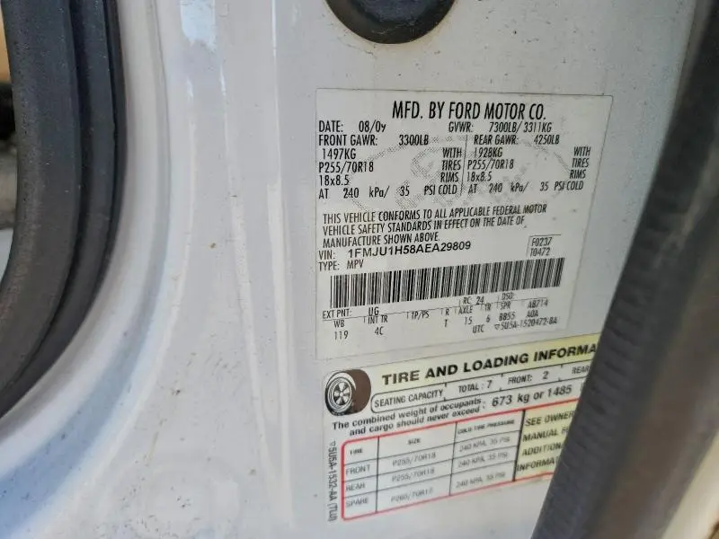 2010 FORD EXPEDITION EDDIE BAUER  