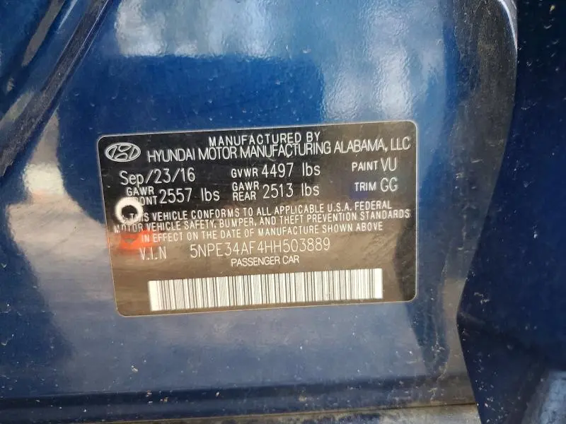 2017 HYUNDAI SONATA SPORT  
