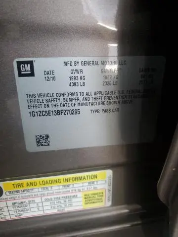 2011 CHEVROLET MALIBU 1LT  