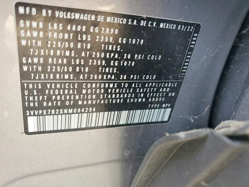 2022 VOLKSWAGEN TAOS SE IQ DRIVE  